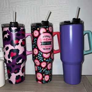 Sip N Style 40oz Insulated Tumblers - Pink & Purple Mix (Set of 3)